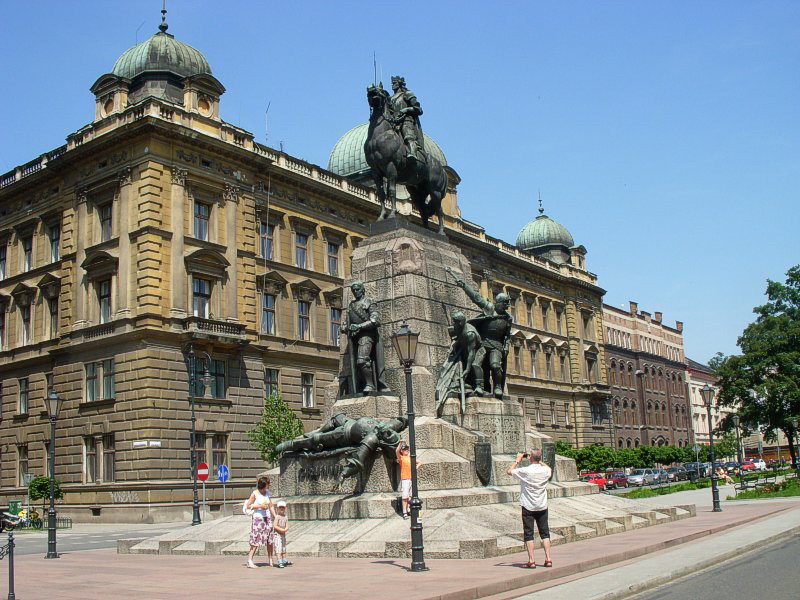 Kraków Plac Matejki Pomnik Grunwaldzki